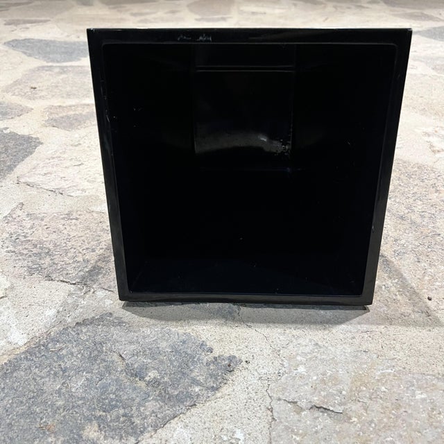 For your consideration a mid-century modern walnut wood basket or waste basket. It could be used as planter ( it doesn't...