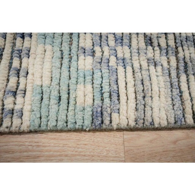 Contemporary 9x13 Gray Hand-Knotted Wool Deconstructed Skyline Tribal Modern Carpet Rug For Sale - Image 3 of 5