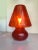 Table Lamp in red Murano glass with particular diamond processing "ballotton". Very elegant and effective contemporary...