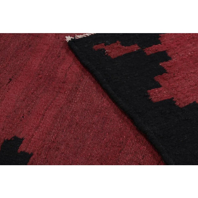 Textile Vintage Bidjar Persian Kilim, Solid Rug in Red and Pink Tones - Rug & Kilim For Sale - Image 7 of 7
