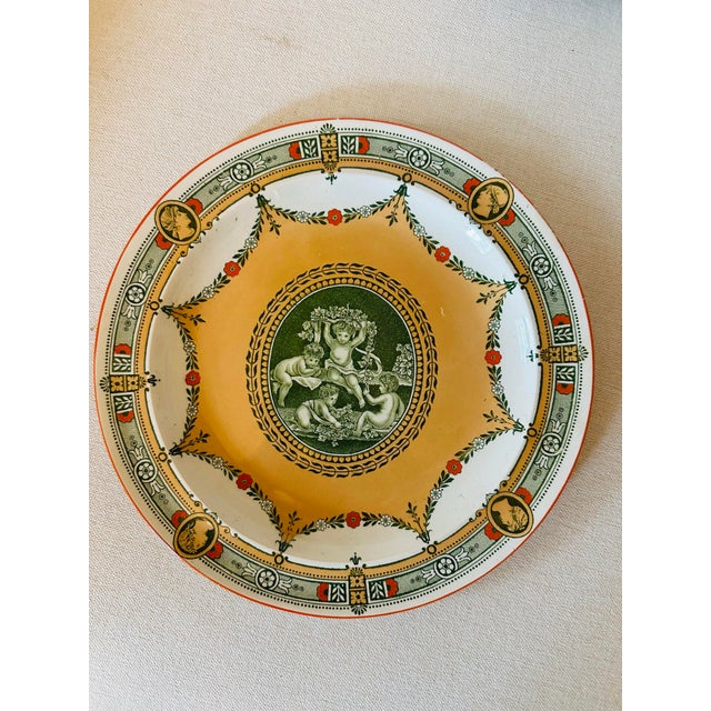 Antique Transfeware Plate For Sale - Image 4 of 6