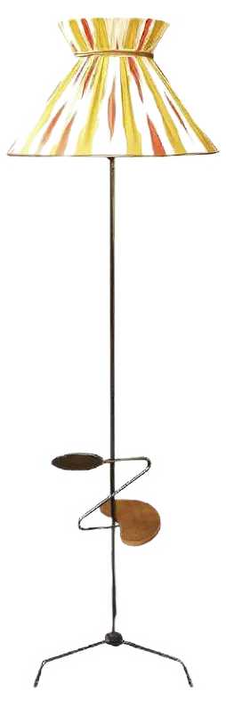 Mathieu Matégot Style French Floor Lamp, 1950s