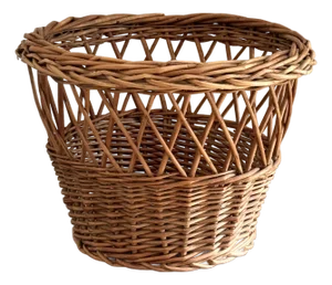 Mid-20th Century European-Style Openweave Basket