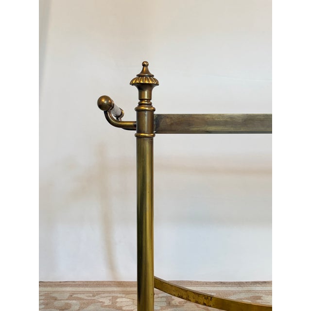 Metal 1960s Maison Jansen Style French Neoclassical Brass & Beveled Glass Cocktail Table For Sale - Image 7 of 10
