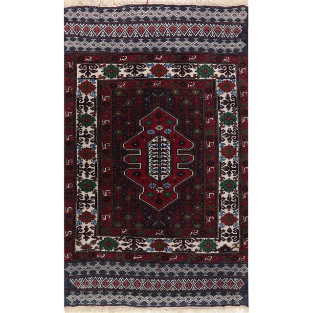 Handwoven Persian Ghochan Area Rug 2'10" X 5'2" For Sale