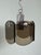 Gray Vintage Italian Pendant Light in Steel and Smoked Glass, 1960s For Sale - Image 8 of 17