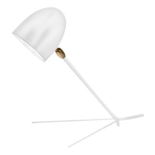 Mid-Century Modern White Cocotte Table Lamp by Serge Mouille For Sale