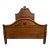 Antique Full Size Late Victorian Carved Walnut Bed For Sale