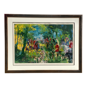 1970s Chateau Hunt Signed Limited Edition Print by LeRoy Neiman