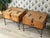 Vintage Rustic Mexican Pine Wood and Wrought Iron and Brass Storage Trunk Chest Side Tables - A Pair For Sale - Image 4 of 15
