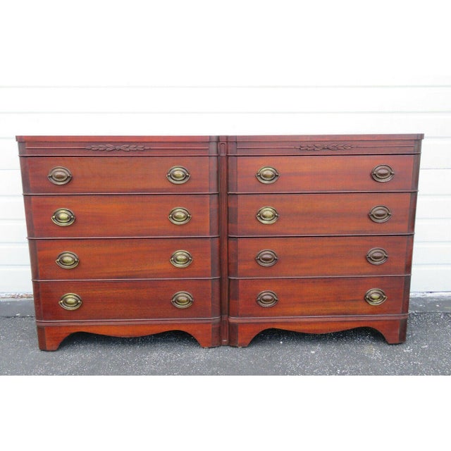 Mahogany Double Serpentine Front Dresser by Mengel Furniture Chairish