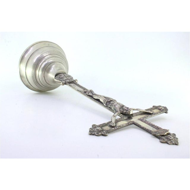Silver Crucifix with Reliefs For Sale - Image 4 of 9
