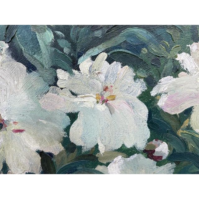 Alexandre Guelle, Flower Garden, 1911, Oil Painting on Canvas, Framed For Sale - Image 7 of 18