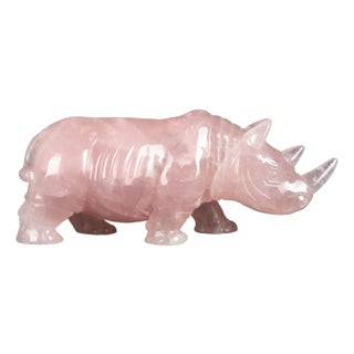 Rose Quartz Rhino For Sale