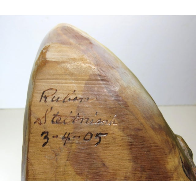 Fish Carving Out of Driftwood, Signed by the Artist, Ruben Stettnisch For Sale - Image 9 of 12