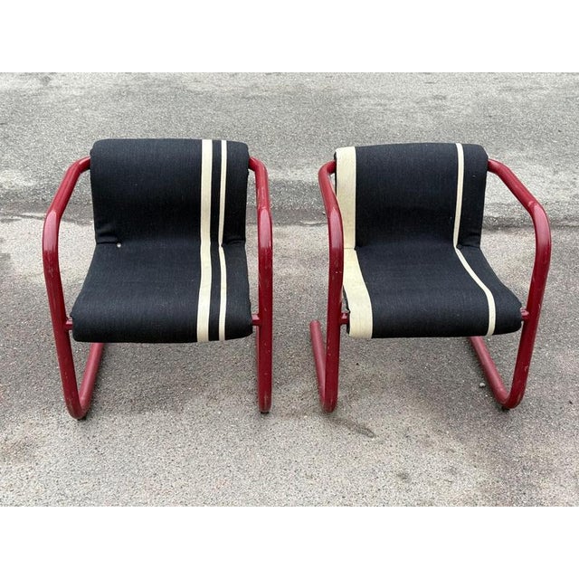 Set of Danish Modernism Cantilever Armchairs attributed to Friis & Moltke, 1977 For Sale - Image 4 of 8