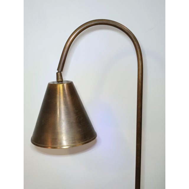 Brass Floor Lamp by Jacques Adnet for Valenti, 1960s For Sale - Image 3 of 12