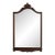 Mid Century Mahogany Wall Mirror With Floral Pediment For Sale