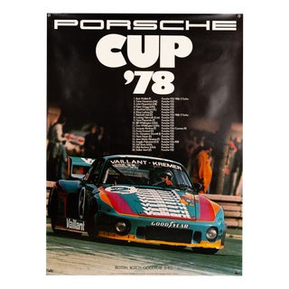 Porsche Cup 78 Original Poster by Advertising Agency Strenger, 1978 For Sale