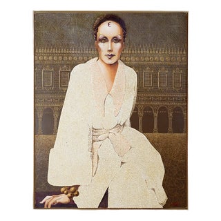 Christian Le Moult, Au Clair de la Lune, Oil on Canvas For Sale