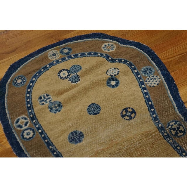 Antique Chinese Chinese Knotted Saddle Cover, Circa Date: 1750s. This exceptional example of 18th-century Chinese weaving...