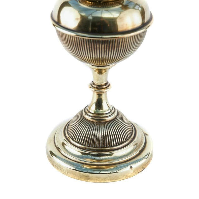 1900 - 1909 Antique Brass Oil Lamp, 1900s For Sale - Image 5 of 10