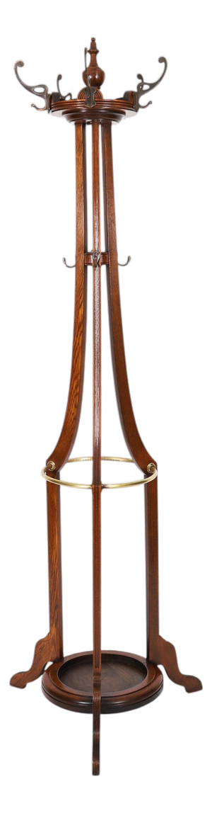 Antique Victorian Oak Hall Umbrella Coat Stand, 19th Century