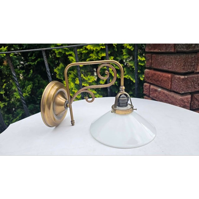 Art Deco Brass Wall Lamp, 1930s For Sale - Image 9 of 9