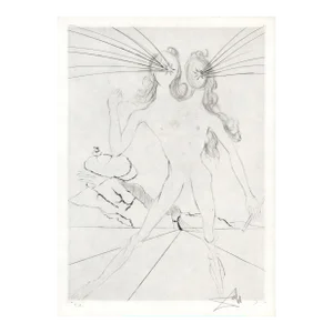 1968 Signed Etching "Bicephale" by Salvador Dalí