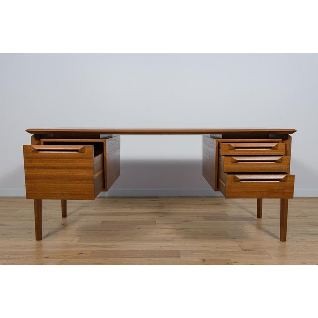 Mid-Century Teak Desk by IB Kofod-Larsen for Seffle Möbelfabrik, Sweden, 1950s For Sale - Image 12 of 18