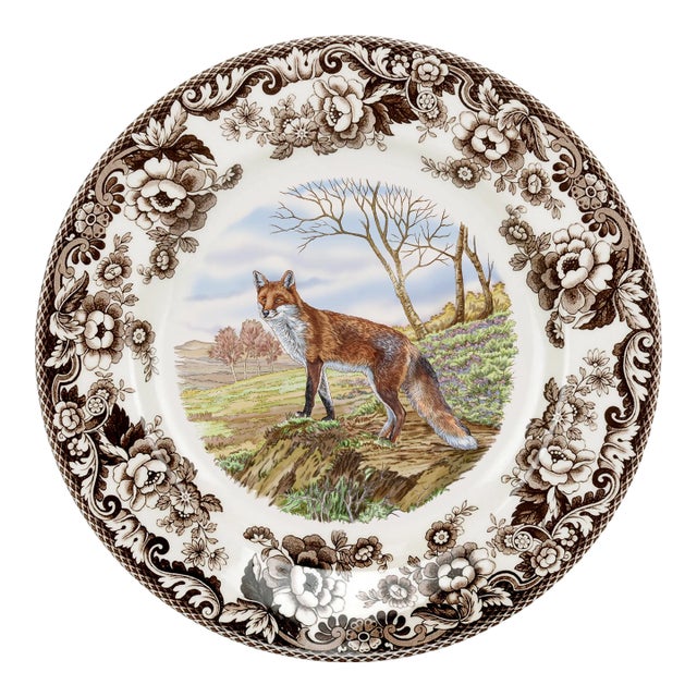 Spode Woodland Dinner Plate 10.5", Red Fox For Sale