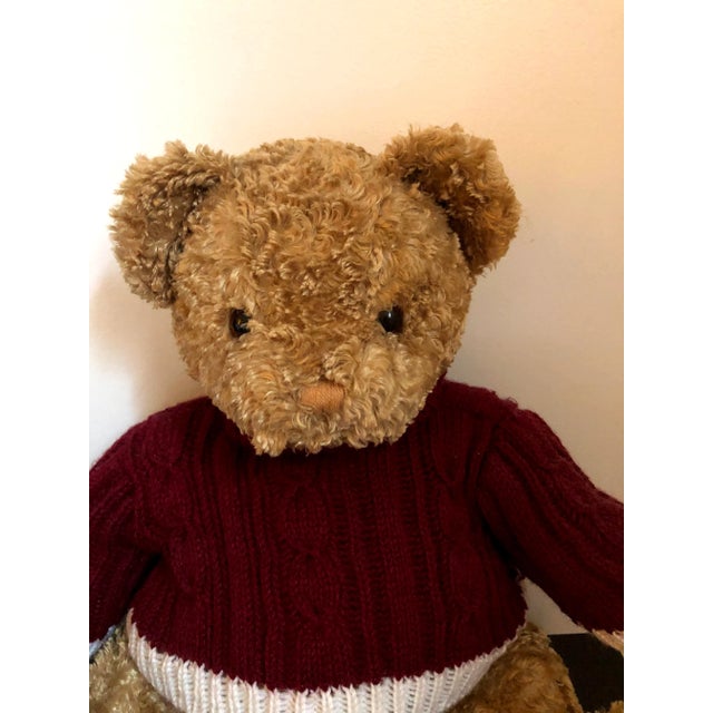 Beautiful super soft 18" Gund Bloomingdales Little Brown Bear 2003 limited edition #43467. He's wearing a burgundy sweater...