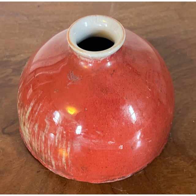 Antique Late Qing 19th Century Chinese Sang De Boeuf Oxblood Flambe Glaze Scholar's Desk Water Pot or Taibai Jar For Sale - Image 10 of 18