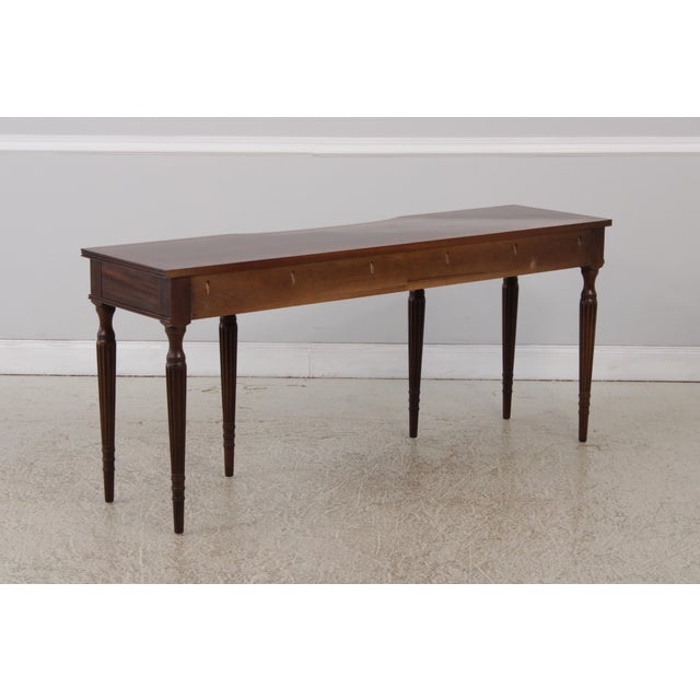 Henredon Sheraton Mahogany 3 Drawer Hall Table For Sale - Image 14 of 15