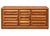 Vintage Bassett nine-drawer dresser featuring bold, sculptural geometric drawer fronts, integrated pulls, and richly...