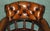 Antique Captain's Desk Chair in Brown Leather, 1880 For Sale - Image 3 of 18