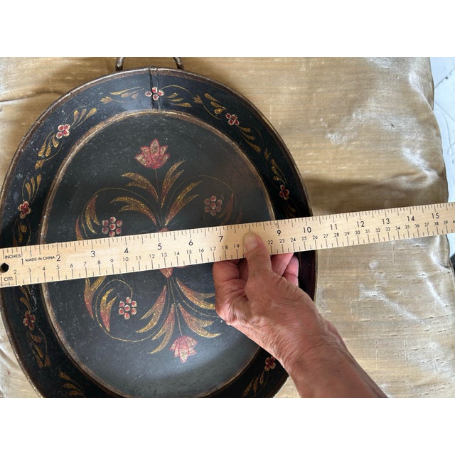 Hand Painted Tole Tray For Sale - Image 4 of 7