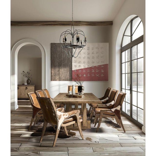 2020s Rustic Oak Dining Table For Sale - Image 5 of 7