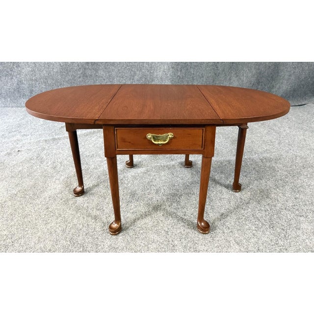 Late 20th Century Norris Reproduction Diminutive Solid Mahogany Gate Leg Table For Sale - Image 10 of 17
