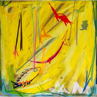 “Yellow Catch” Original Pastel by Erik Sulander 24x24 For Sale