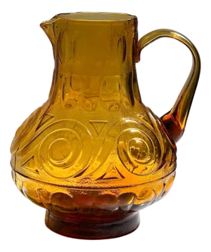 Italian Amber Glass Carafe from MCM Empoli 1970s