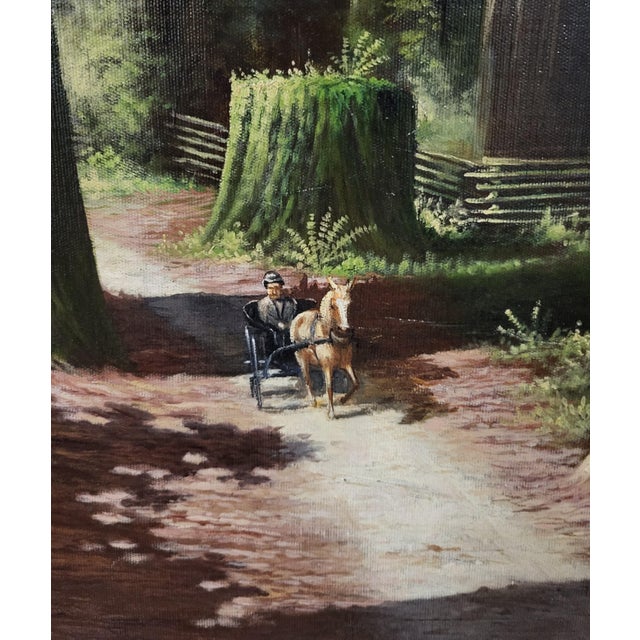 1900 - 1909 Antique American Oil Painting Forest Scene "Founders Grove" by Charles Theller Wilson For Sale - Image 5 of 16