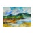 Lake & Mountains Watercolor Landscape by Les Anderson For Sale
