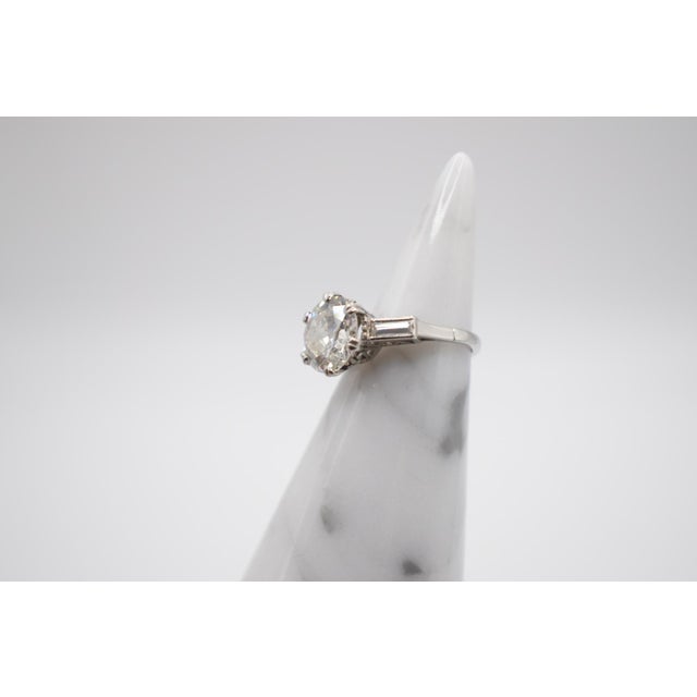 Late 19th Century Platinum Old European-Cut Diamond Ring, Size 6.75 For Sale In Wichita - Image 6 of 13