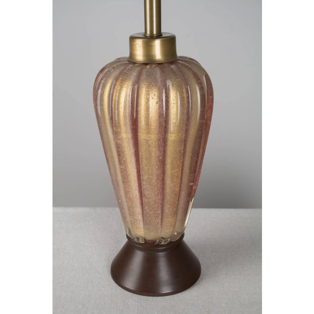 Mid 20th Century Murano Glass Table Lamp by Seguso, Handblown Art Glass, Italy For Sale - Image 5 of 10