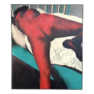 Nude Figurative Compostion, 1972, Oil Painting on Canvas For Sale