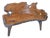 Andrianna Shamaris Organic Cerused Teak Wood Bench For Sale