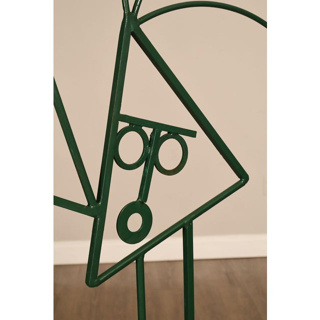 W. Travis 1998 Sisters Painted Metal Sculpture Bench For Sale - Image 10 of 18