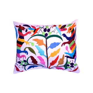 Multicolored Handwoven Otomi Pillow For Sale