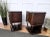 Mid-Century Italian Liberty Bedside Tables in Walnut with Glass Tops, 1950s, Set of 2 For Sale - Image 9 of 10